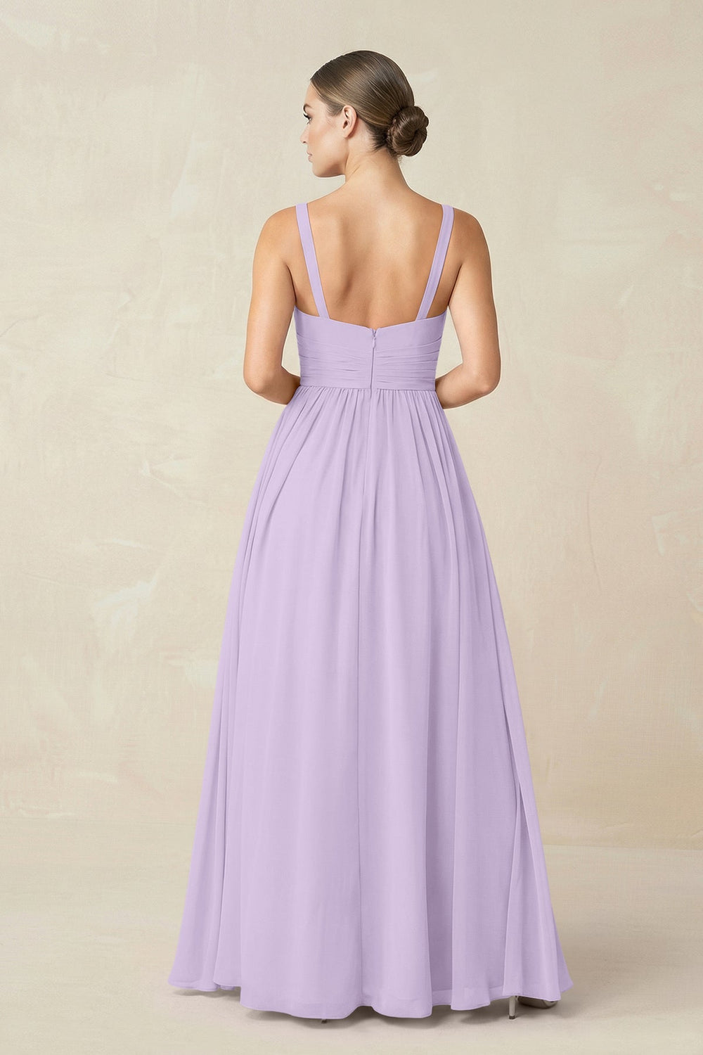 Sweetheart A - Line Chiffon Bridesmaid Dress with Slit in Lavender - KISS BRIDAL Bridesmaid Dresses