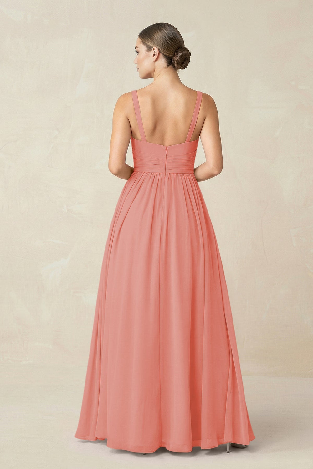 Sweetheart A - Line Chiffon Bridesmaid Dress with Slit in Mulberry - KISS BRIDAL Bridesmaid Dresses