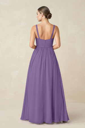 Sweetheart A - Line Chiffon Bridesmaid Dress with Slit in Tahiti - SHE IS ME Bridesmaid Dresses