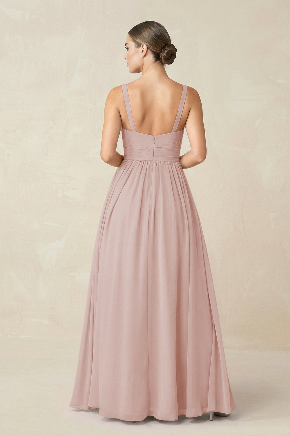 Sweetheart A - Line Chiffon Bridesmaid Dress with Slit in Toffee - KISS BRIDAL Bridesmaid Dresses