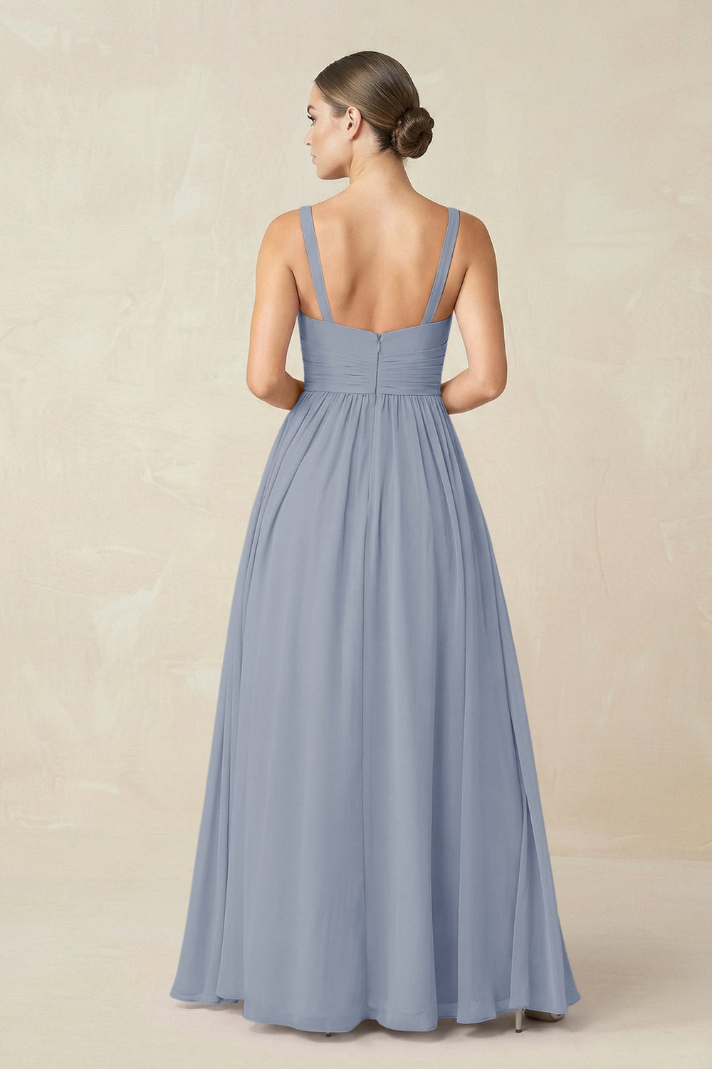 Sweetheart A - Line Chiffon Bridesmaid Dress with Slit in Twilight - KISS BRIDAL Bridesmaid Dresses