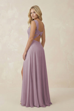 Sweetheart A - Line Chiffon Long Bridesmaid Dress in Dusk - KISS BRIDAL Bridesmaid Dresses
