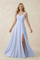 Sweetheart A - Line Chiffon Long Bridesmaid Dress in Ice - SHE IS ME Bridesmaid Dresses