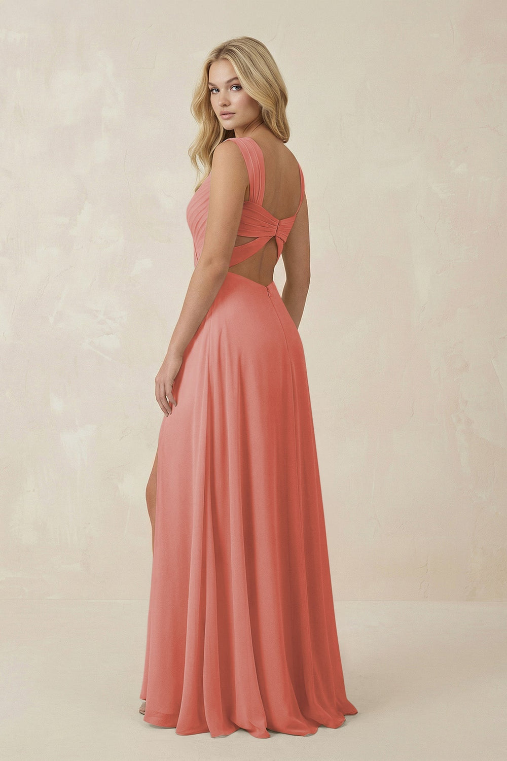 Sweetheart A - Line Chiffon Long Bridesmaid Dress in Mulberry - KISS BRIDAL Bridesmaid Dresses