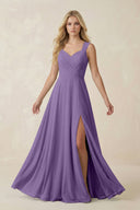 Sweetheart A - Line Chiffon Long Bridesmaid Dress in Tahiti - KISS BRIDAL Bridesmaid Dresses