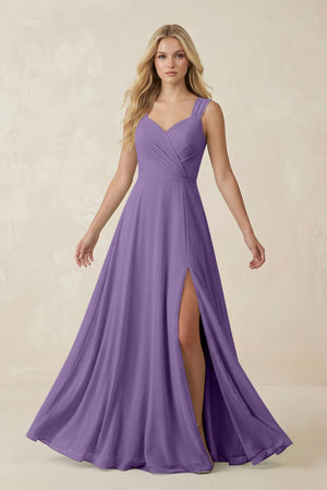Sweetheart A - Line Chiffon Long Bridesmaid Dress in Tahiti - KISS BRIDAL Bridesmaid Dresses