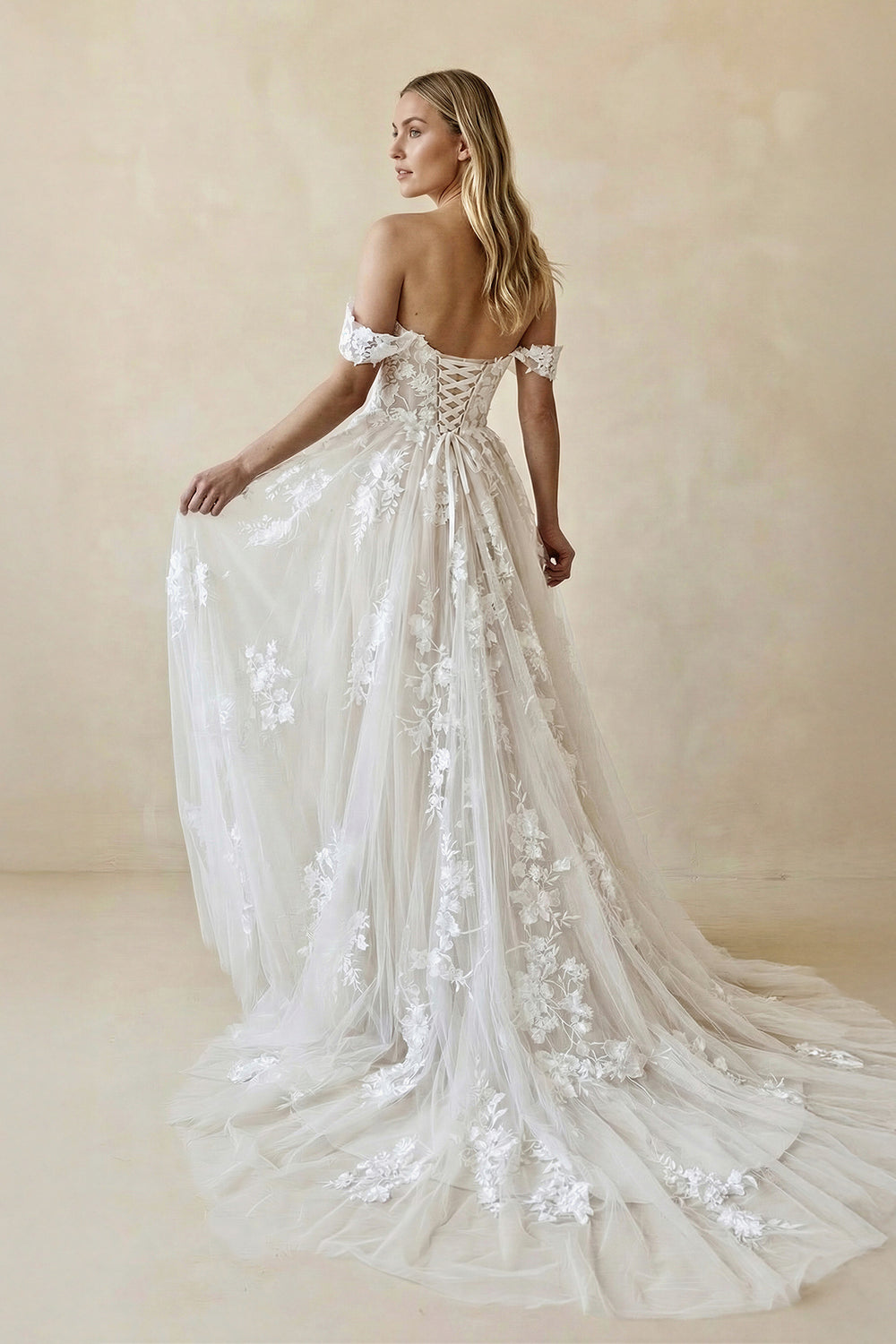 Sweetheart A Line Lace Wedding Dress - KISS BRIDAL Wedding Dresses