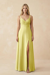 Sweetheart A - Line Pleated Chiffon Bridesmaid Dress in Buttercup - KISS BRIDAL Bridesmaid Dresses