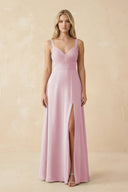 Sweetheart A - Line Pleated Chiffon Bridesmaid Dress in Candy Pink - SHE IS ME Bridesmaid Dresses