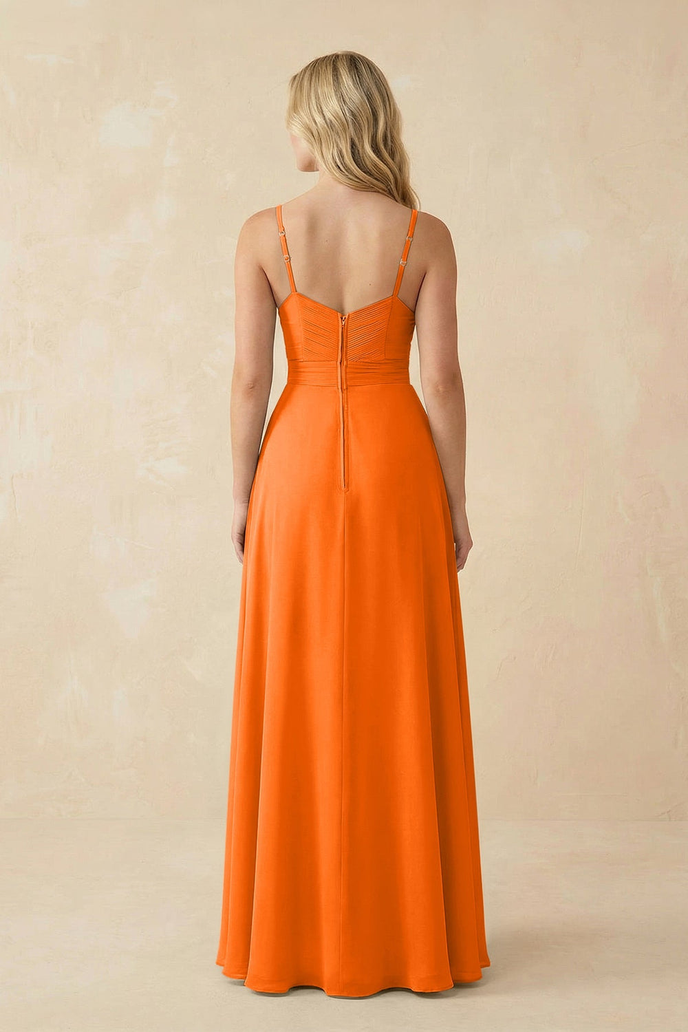 Sweetheart A - Line Pleated Chiffon Bridesmaid Dress in Cinnamon - KISS BRIDAL Bridesmaid Dresses