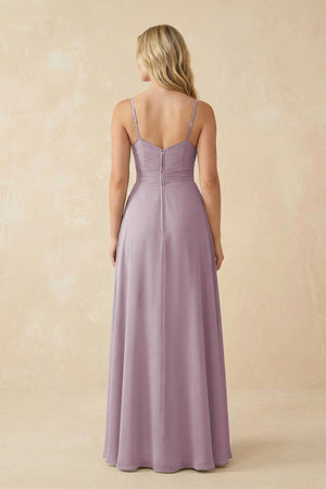 Sweetheart A - Line Pleated Chiffon Bridesmaid Dress in Dusk - SHE IS ME Bridesmaid Dresses