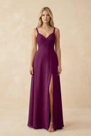 Sweetheart A - Line Pleated Chiffon Bridesmaid Dress in Fig - SHE IS ME Bridesmaid Dresses