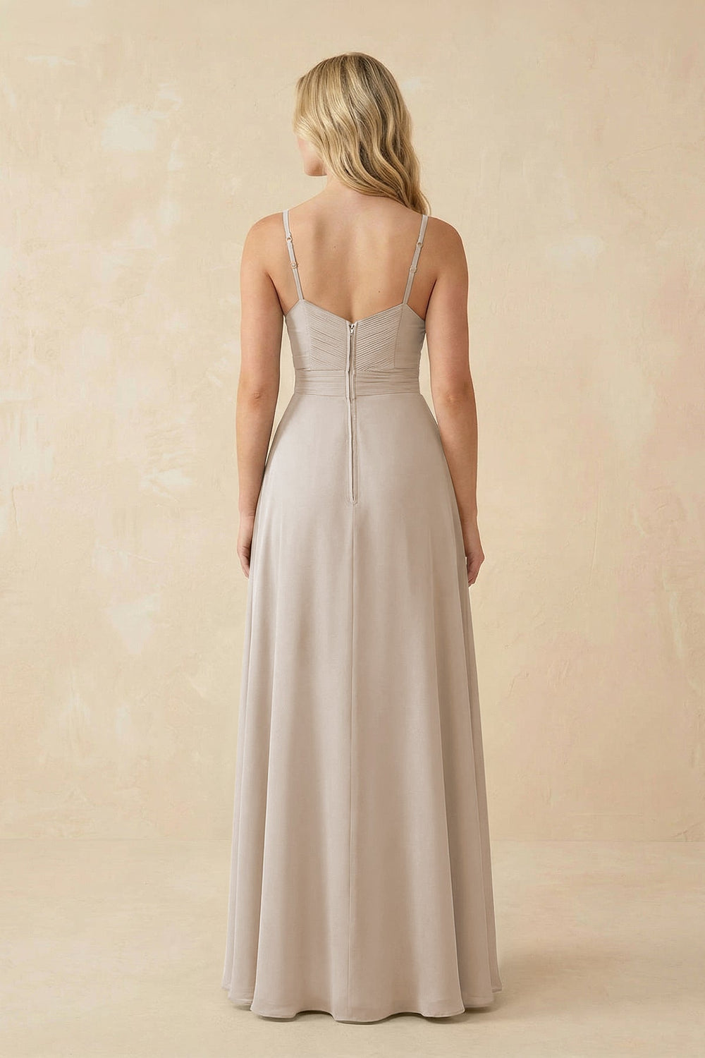 Sweetheart A - Line Pleated Chiffon Bridesmaid Dress in Frost - KISS BRIDAL Bridesmaid Dresses