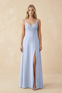 Sweetheart A - Line Pleated Chiffon Bridesmaid Dress in Ice - SHE IS ME Bridesmaid Dresses