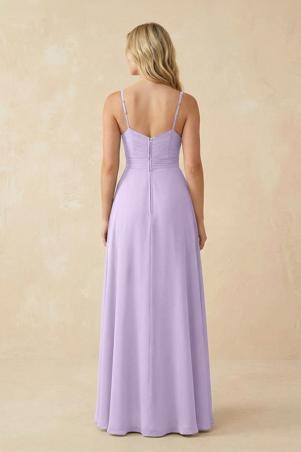Sweetheart A - Line Pleated Chiffon Bridesmaid Dress in Lavender - KISS BRIDAL Bridesmaid Dresses