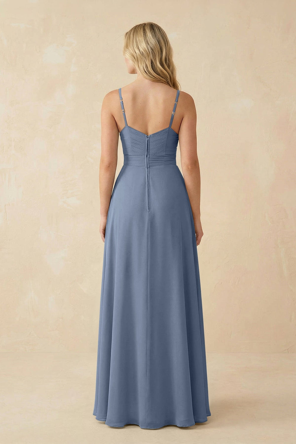 Sweetheart A - Line Pleated Chiffon Bridesmaid Dress in Neptune - KISS BRIDAL Bridesmaid Dresses