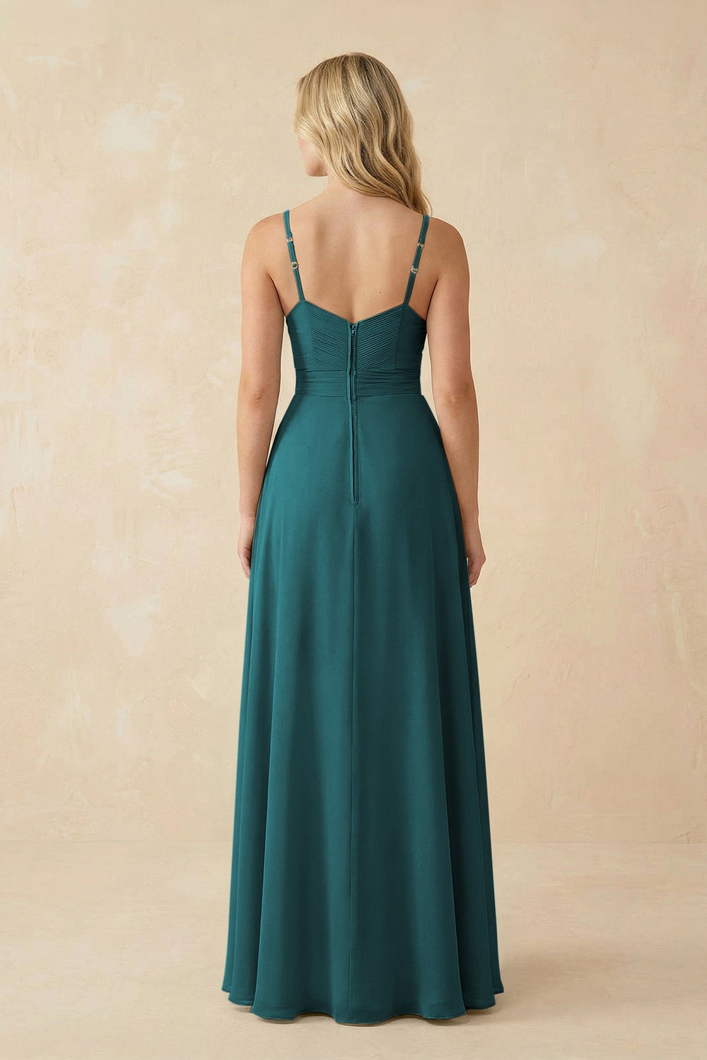 Sweetheart A - Line Pleated Chiffon Bridesmaid Dress in Pine - KISS BRIDAL Bridesmaid Dresses