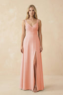 Sweetheart A - Line Pleated Chiffon Bridesmaid Dress in Rose Petal - SHE IS ME Bridesmaid Dresses