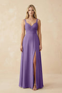 Sweetheart A - Line Pleated Chiffon Bridesmaid Dress in Tahiti - SHE IS ME Bridesmaid Dresses
