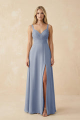 Sweetheart A - Line Pleated Chiffon Bridesmaid Dress in Twilight - KISS BRIDAL Bridesmaid Dresses