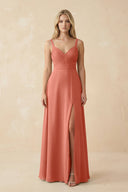 Sweetheart A - Line Pleated Chiffon Bridesmaid Dress in Wild Rose - SHE IS ME Bridesmaid Dresses