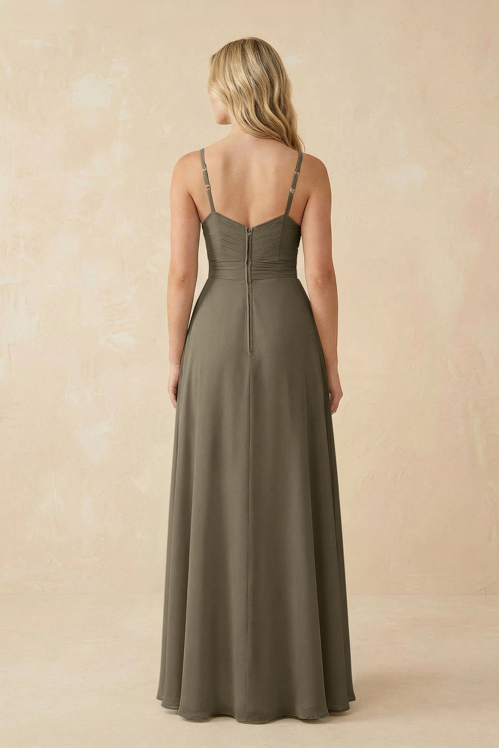 Sweetheart A - Line Pleated Chiffon Bridesmaid Dress in Willow Green - KISS BRIDAL Bridesmaid Dresses