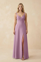 Sweetheart A - Line Pleated Chiffon Bridesmaid Dress in Wisteria - KISS BRIDAL Bridesmaid Dresses