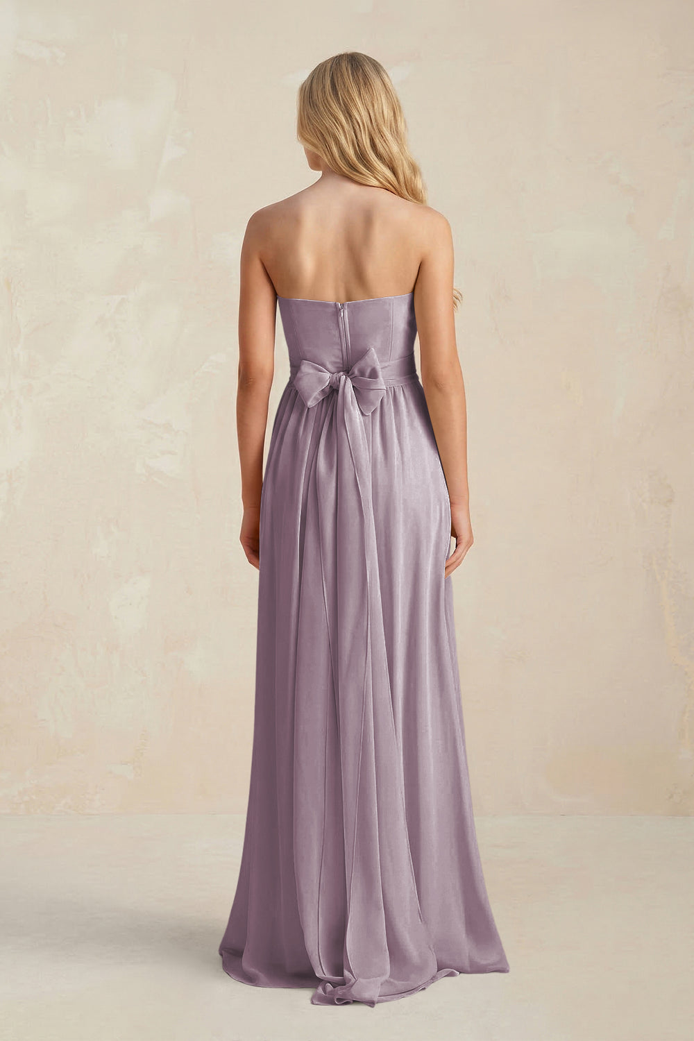 Sweetheart  A-Line Pleated Chiffon Bridesmaid Dress With Slit in Dusk
