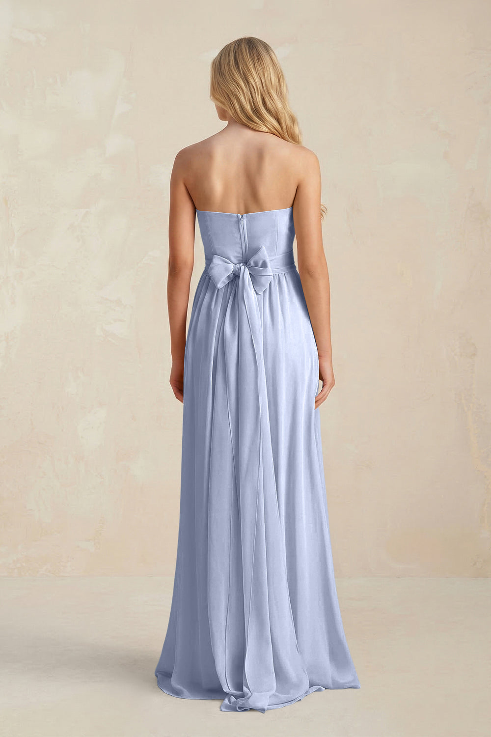 Sweetheart A-Line Pleated Chiffon Bridesmaid Dress With Slit in Ice