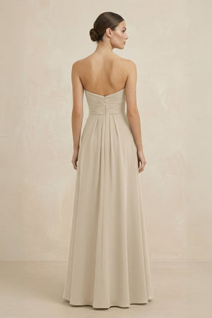 Sweetheart Chiffon A - Line Bridesmaid Dress with Slit in Champagne - SHE IS ME Bridesmaid Dresses