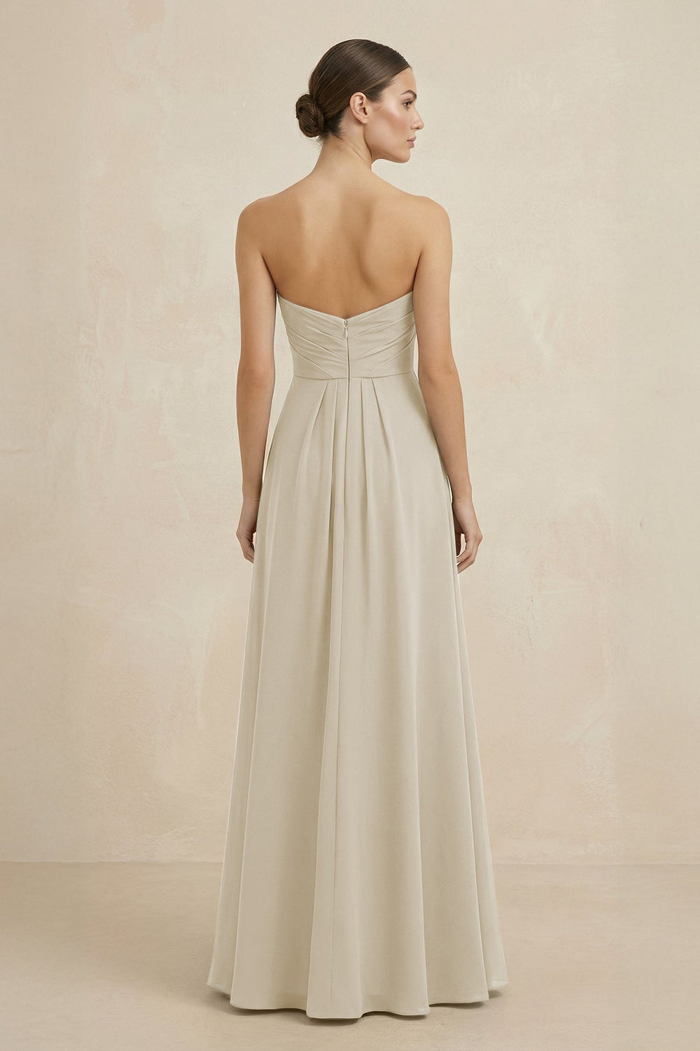 Sweetheart Chiffon A - Line Bridesmaid Dress with Slit in Dove Gray - KISS BRIDAL Bridesmaid Dresses
