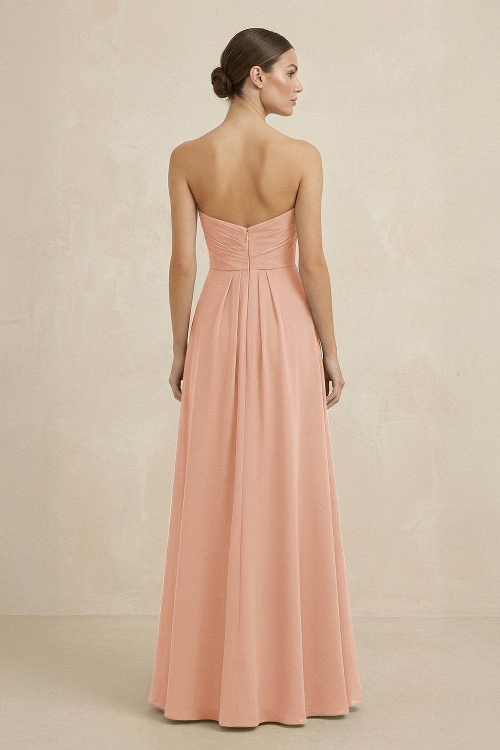 Sweetheart Chiffon A - Line Bridesmaid Dress with Slit in English Rose - KISS BRIDAL Bridesmaid Dresses