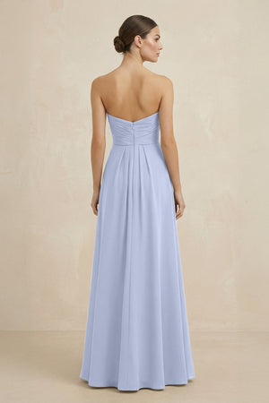 Sweetheart Chiffon A - Line Bridesmaid Dress with Slit in Ice - SHE IS ME Bridesmaid Dresses