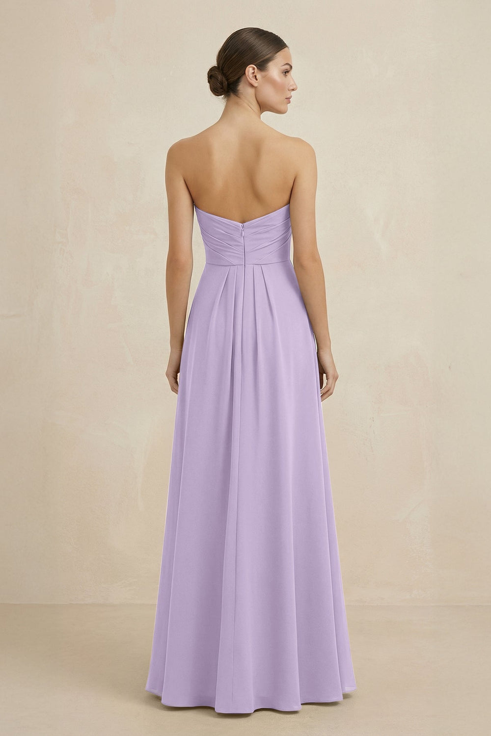 Sweetheart Chiffon A - Line Bridesmaid Dress with Slit in Lavender - KISS BRIDAL Bridesmaid Dresses