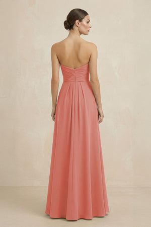 Sweetheart Chiffon A - Line Bridesmaid Dress with Slit in Mulberry - SHE IS ME Bridesmaid Dresses