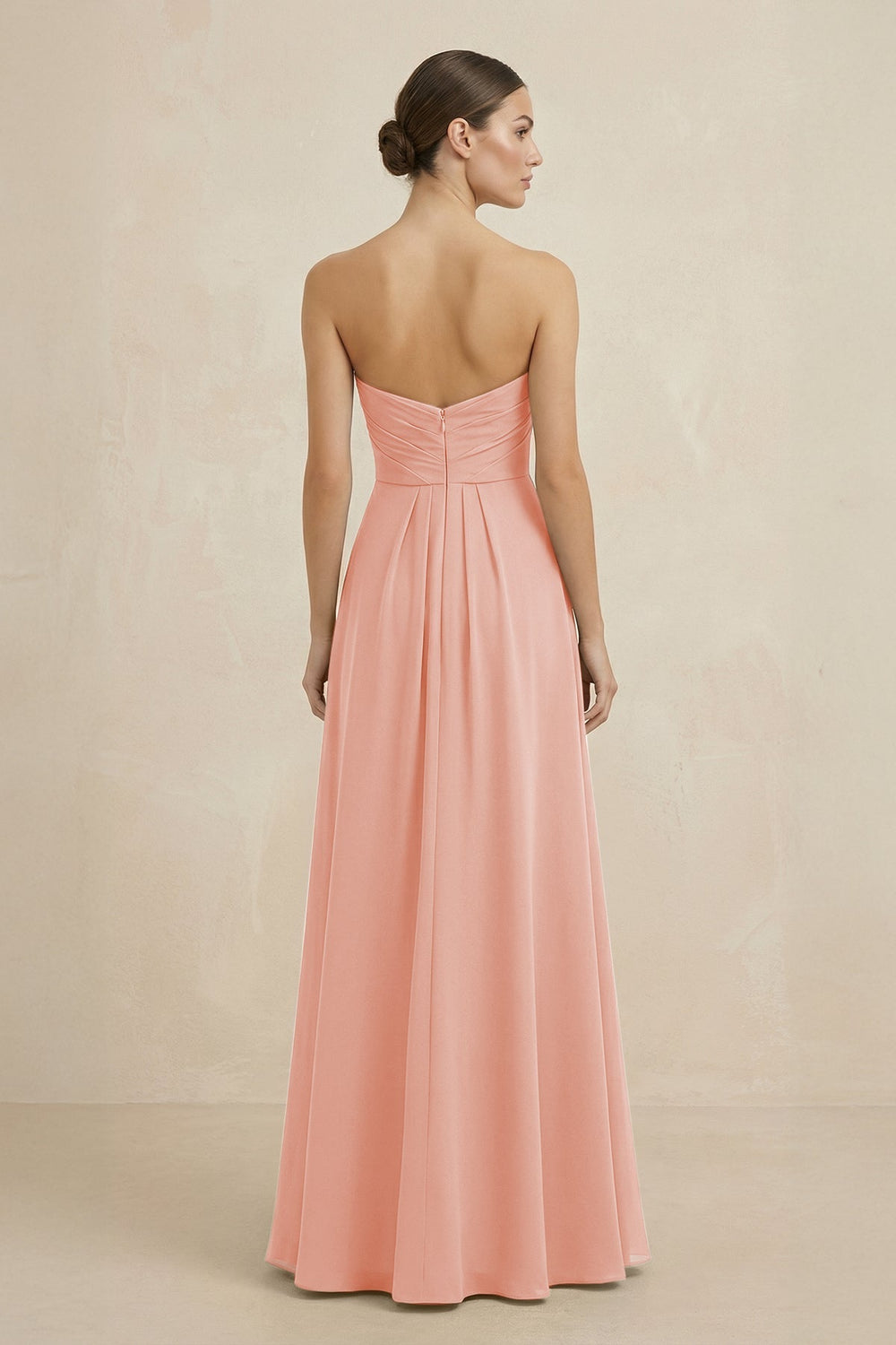 Sweetheart Chiffon A - Line Bridesmaid Dress with Slit in Rose Petal - KISS BRIDAL Bridesmaid Dresses