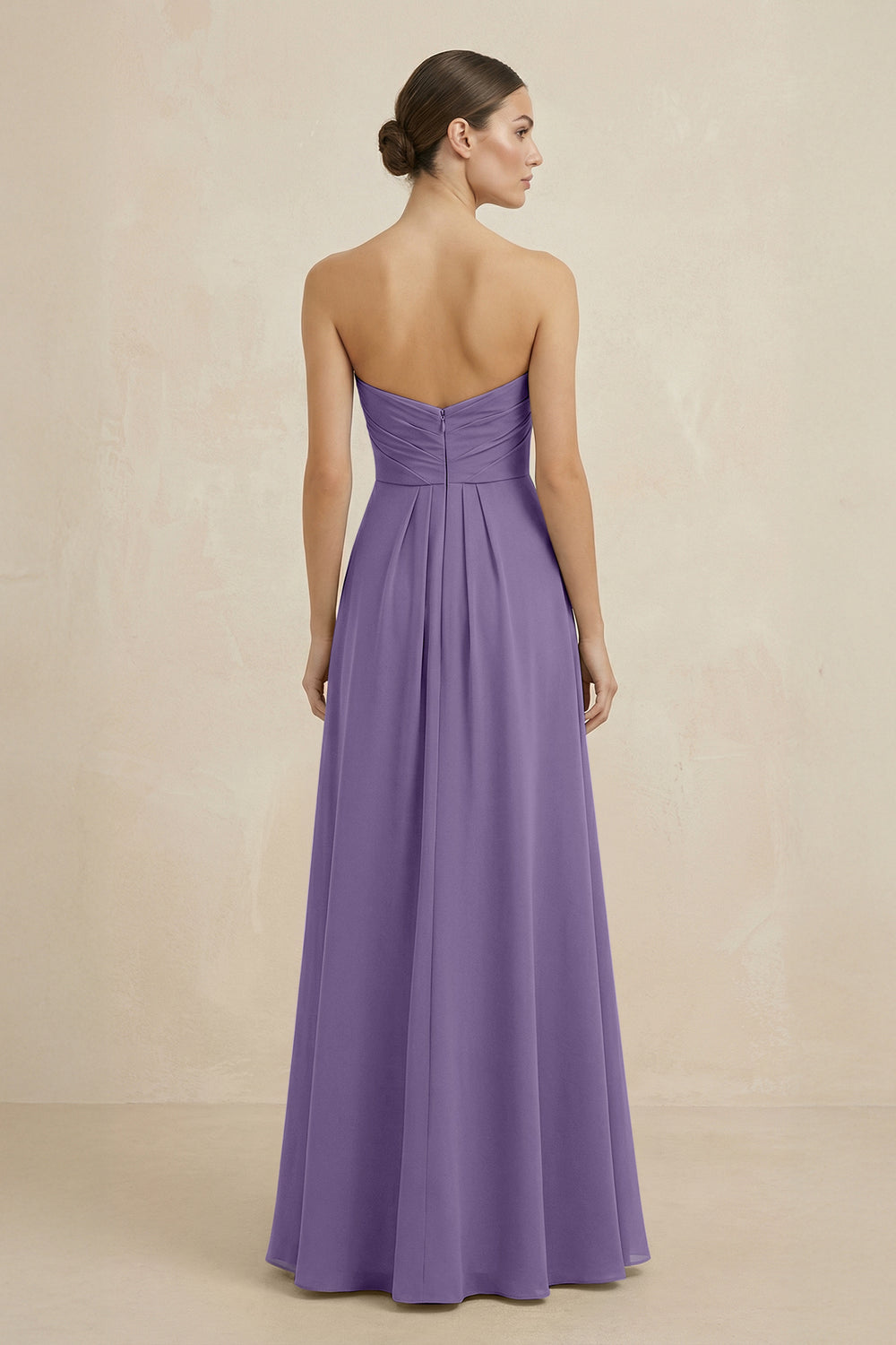 Sweetheart Chiffon A-Line Bridesmaid Dress with Slit in Tahiti