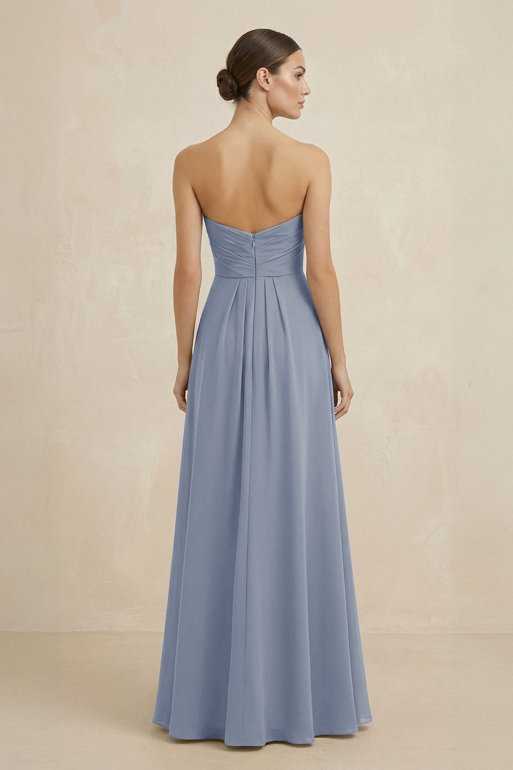 Sweetheart Chiffon A - Line Bridesmaid Dress with Slit in Twilight - KISS BRIDAL Bridesmaid Dresses