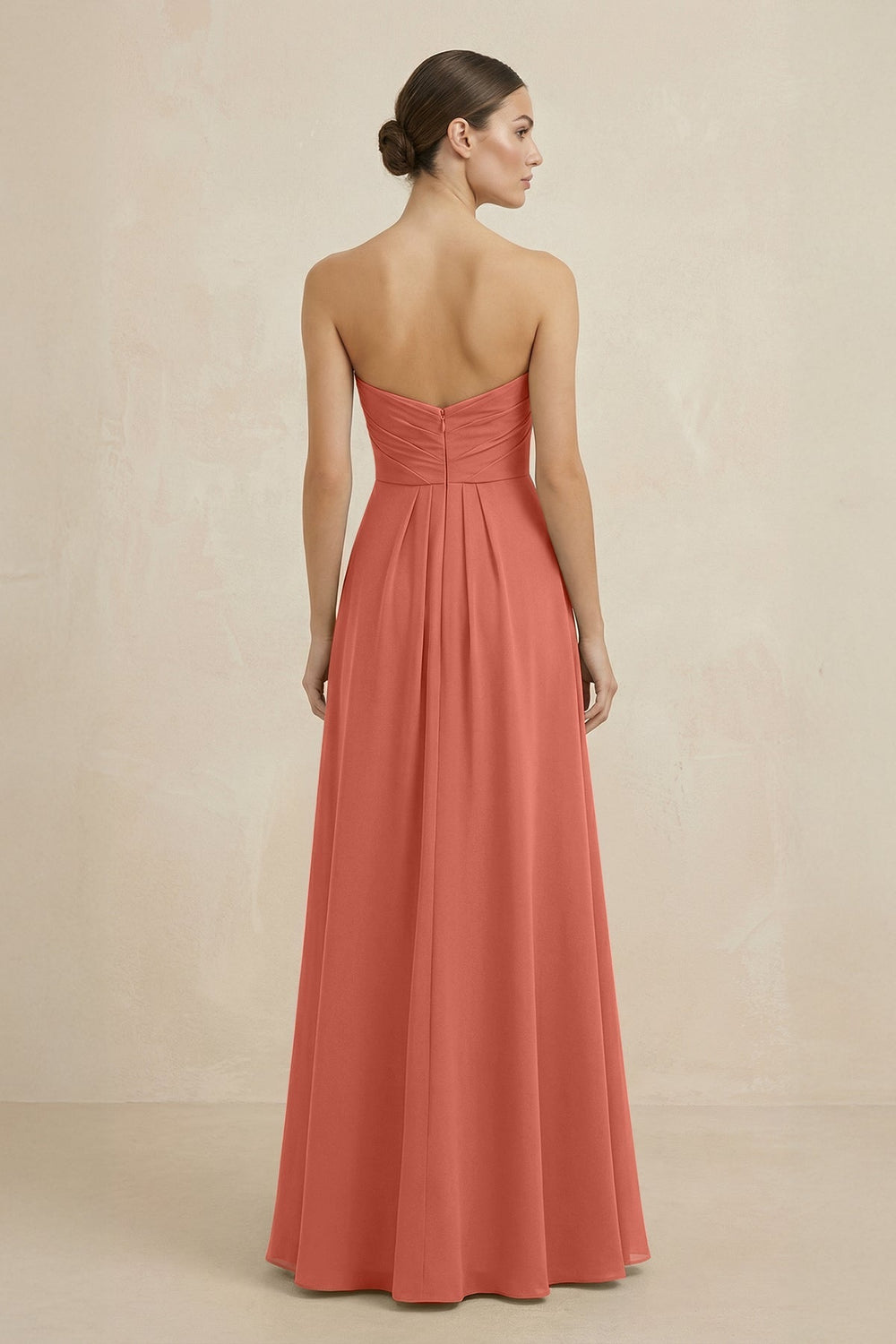 Sweetheart Chiffon A - Line Bridesmaid Dress with Slit in Wild Rose - KISS BRIDAL Bridesmaid Dresses