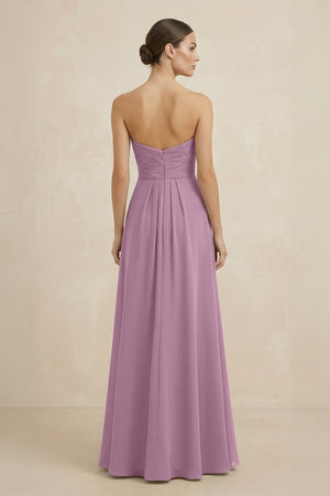 Sweetheart Chiffon A - Line Bridesmaid Dress with Slit in Wisteria - SHE IS ME Bridesmaid Dresses