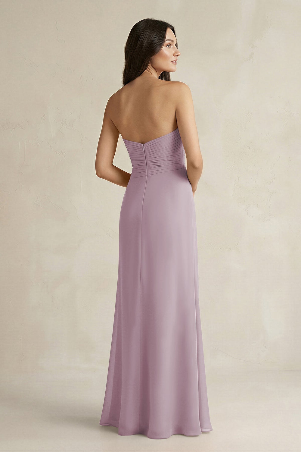 Sweetheart Chiffon Pleated Sheath Bridesmaid Dress in Dusk - KISS BRIDAL Bridesmaid Dresses