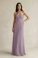 Sweetheart Chiffon Pleated Sheath Bridesmaid Dress  in Dusk | KISSBRIDAL