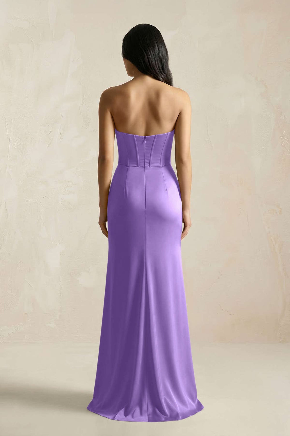 Sweetheart Corset Ruched Bridesmaid Dress in Lilac - KISS BRIDAL Bridesmaid Dresses