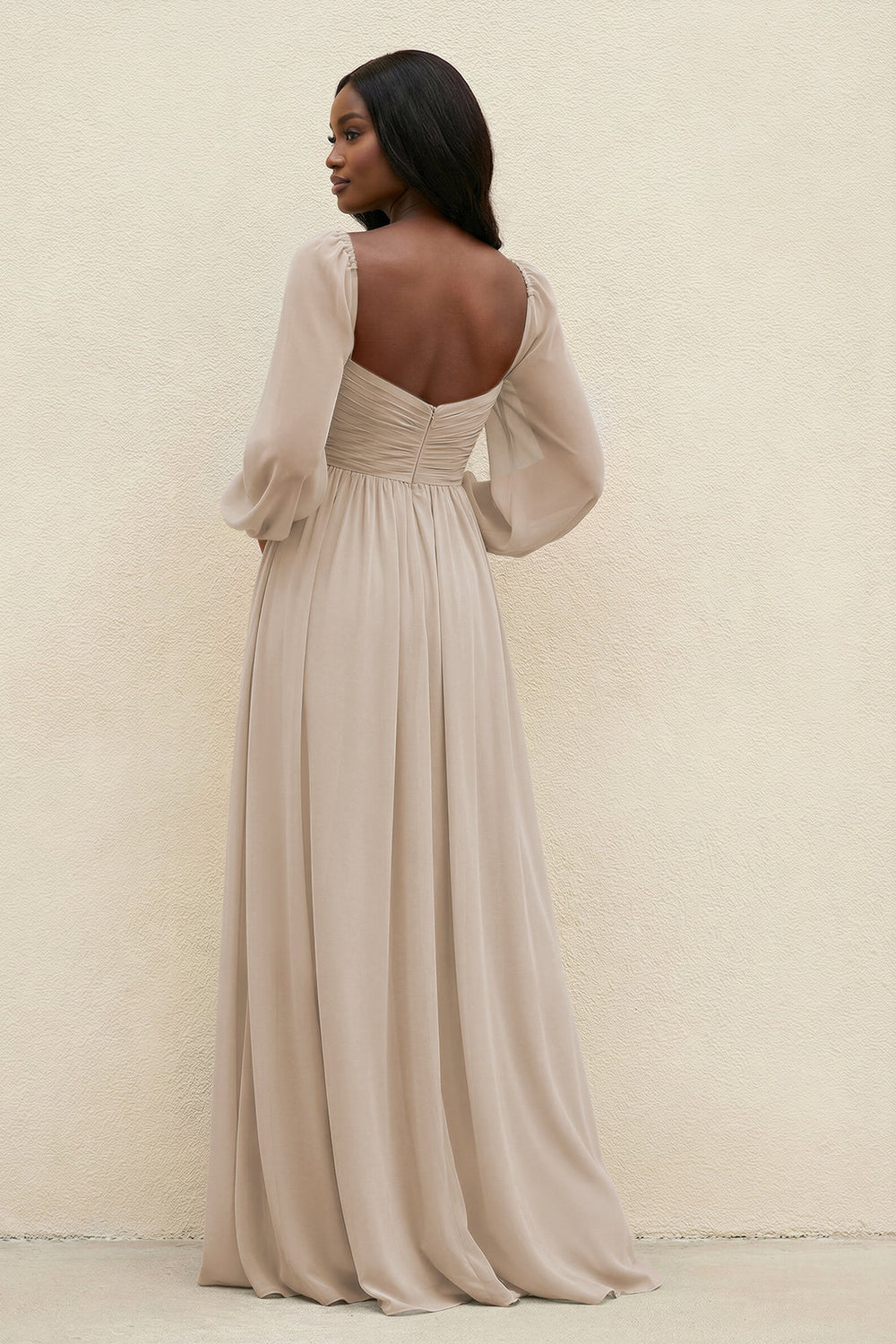 Sweetheart Long Sleeve A - Line Bridesmaid Dress in Frost - KISS BRIDAL Bridesmaid Dresses