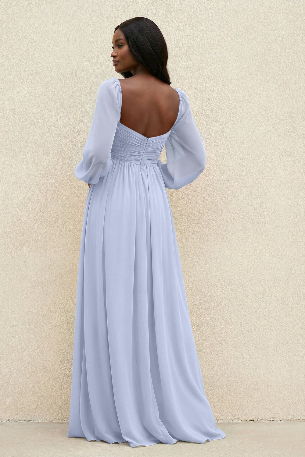 Sweetheart Long Sleeve A - Line Bridesmaid Dress in Ice - KISS BRIDAL Bridesmaid Dresses