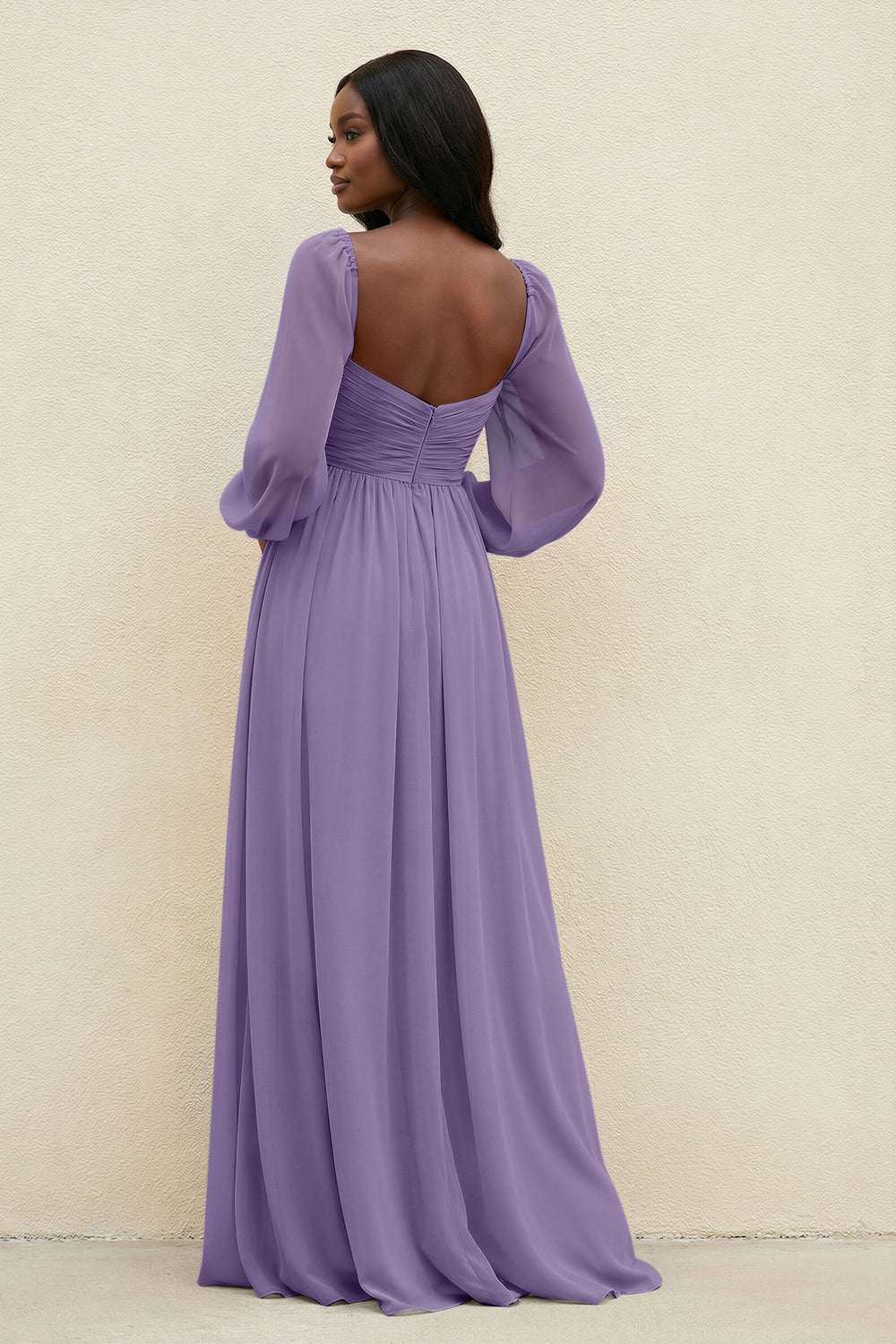 Sweetheart Long Sleeve A-Line Bridesmaid Dress in Tahiti