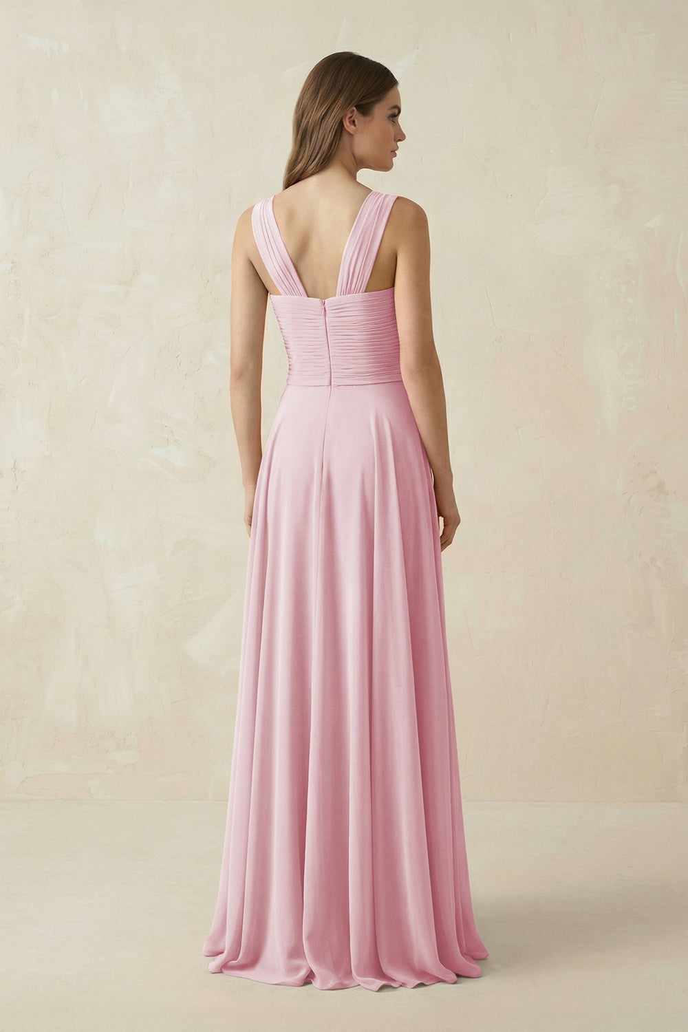 Sweetheart Pleated A - Line Chiffon Bridesmaid Dress in Candy Pink - KISS BRIDAL Bridesmaid Dresses