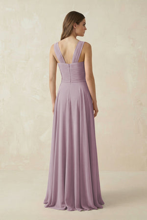 Sweetheart Pleated A - Line Chiffon Bridesmaid Dress in Dusk - SHE IS ME Bridesmaid Dresses
