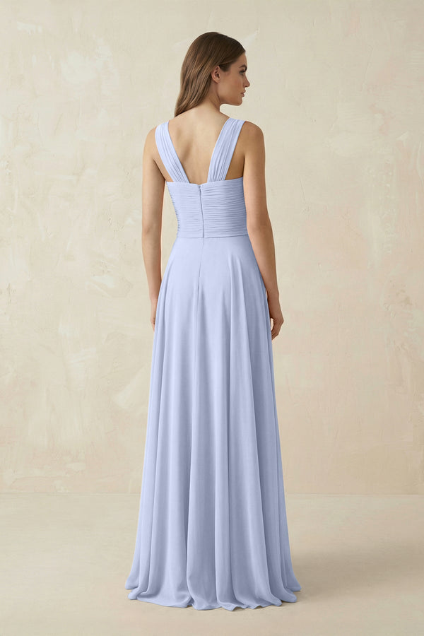 Sweetheart Pleated A - Line Chiffon Bridesmaid Dress in Ice - SHE IS ME Bridesmaid Dresses