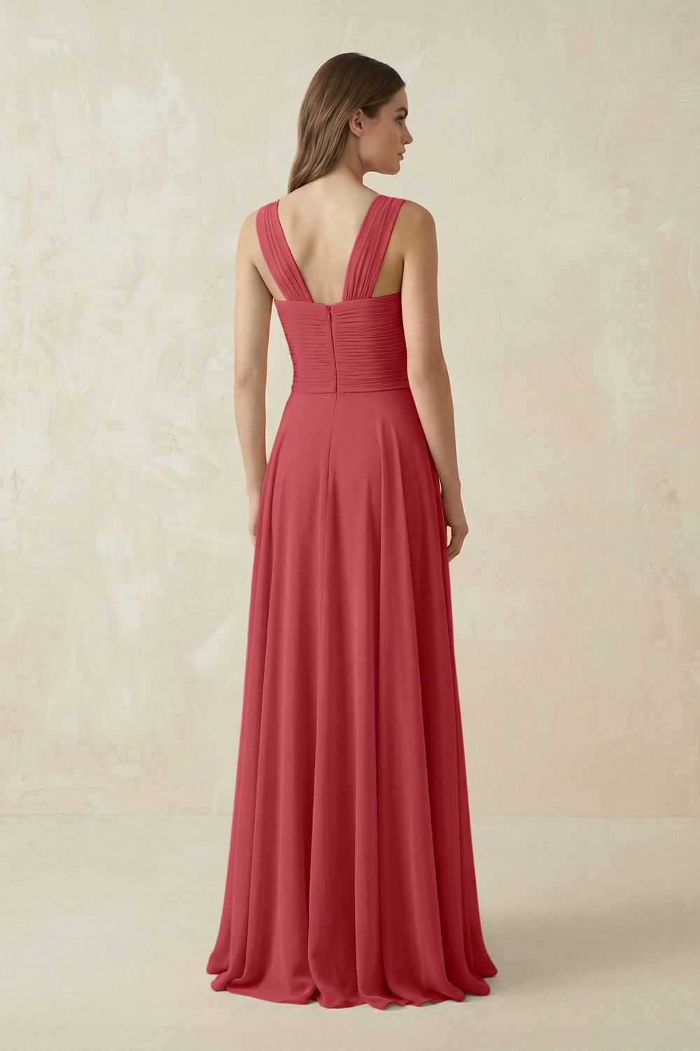 Sweetheart Pleated A - Line Chiffon Bridesmaid Dress in Merlot - KISS BRIDAL Bridesmaid Dresses